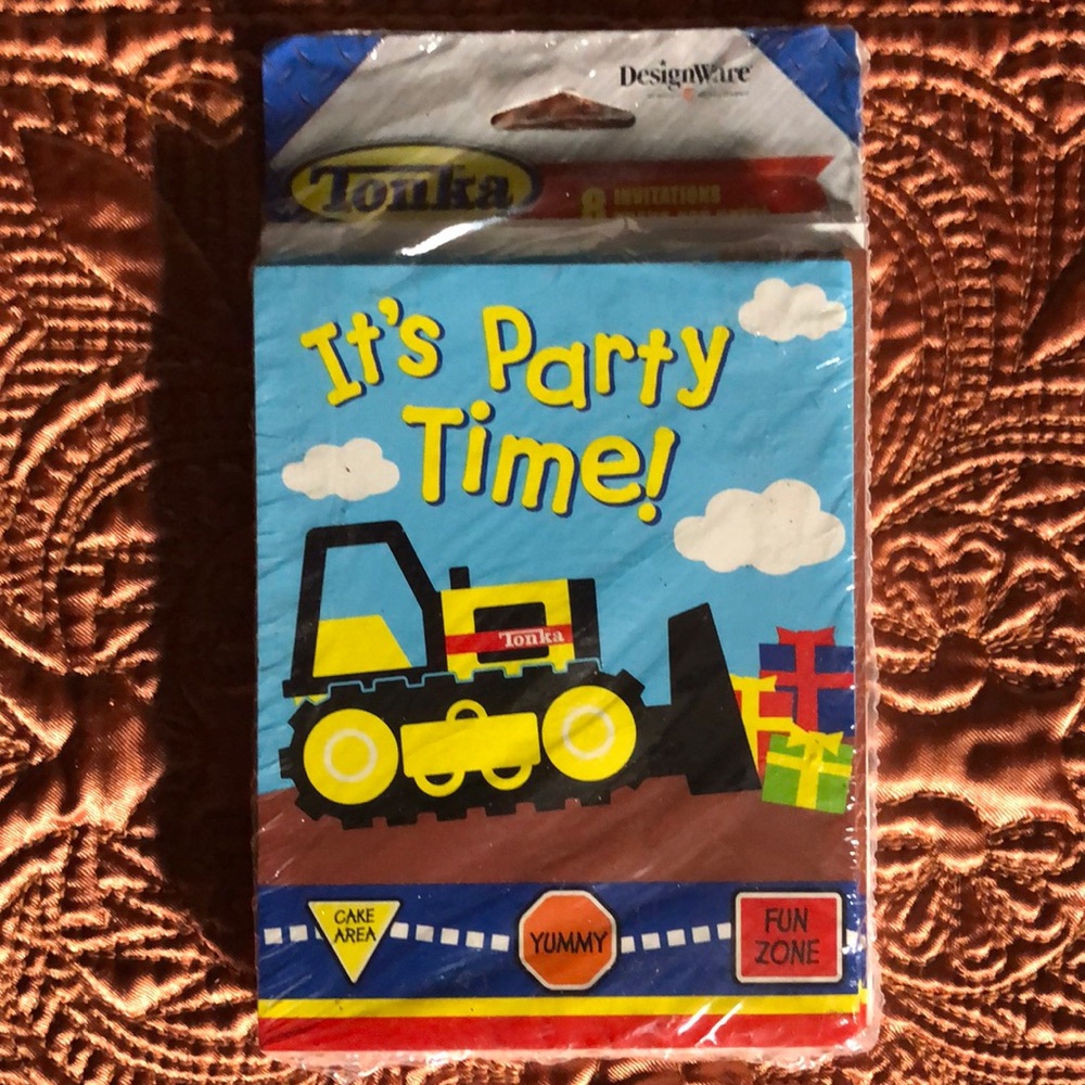 🎂 Tonka Truck Party Invitations Birthday Boy